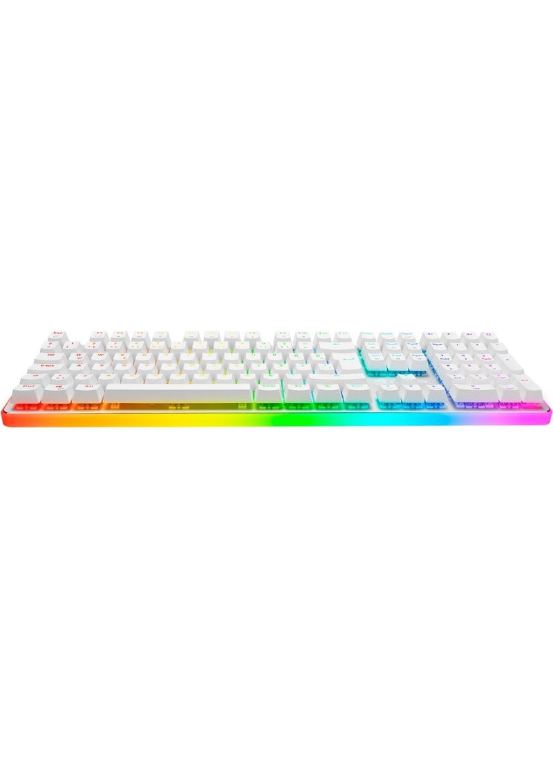 GameBooster - G918 Fire Storm RGB Red Switch White Mechanical Gaming Keyboard - Image 1
