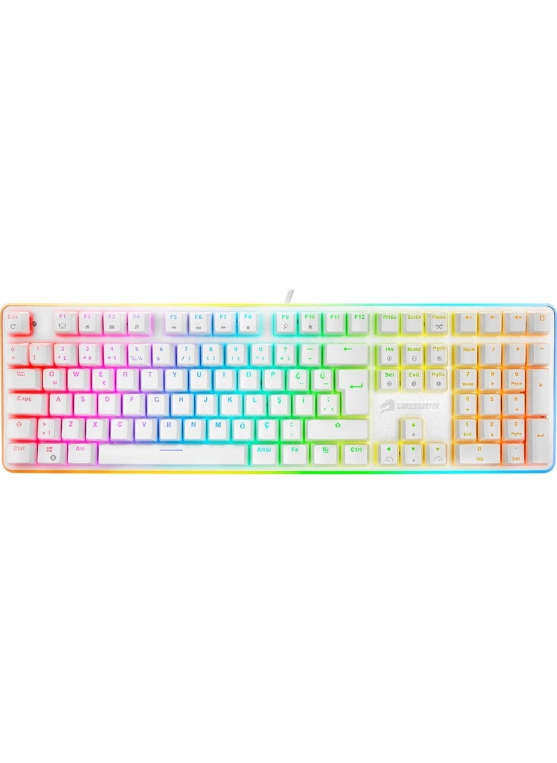 GameBooster - G918 Fire Storm RGB Red Switch White Mechanical Gaming Keyboard - Image 1