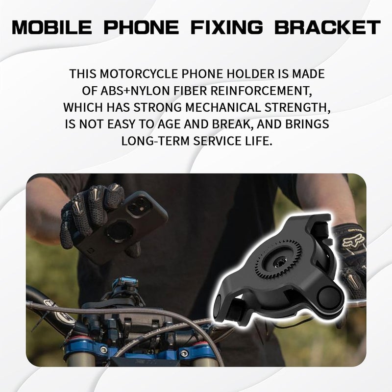 YARDHOBI Motorcycle Handlebar Mount, Bike Mobile Phone Bracket, for GPS Anti-Vibration 360° Rotating Car Handlebar Holder, Out Front Bike Phone Holder Kit, for 4.7-7.2 Inch Smartphones (Blue) - Image 2