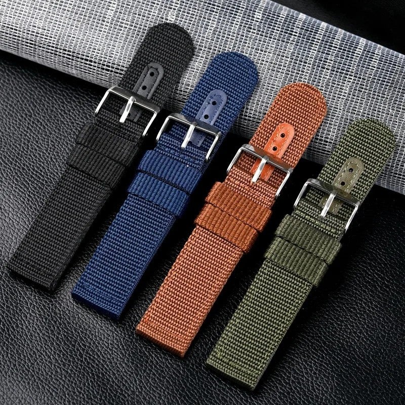 Bluejw Replacement Color Two-Piece Premium Nylon Sport Smart Watch Band Strap for Men – Compatible with 18mm, 20mm, 22mm, 24mm Watches – Easy to Replace the Watch Strap - Image 5