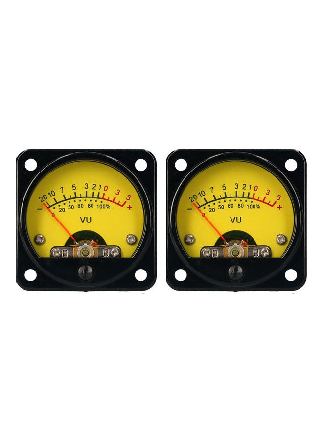 NIBEMINENT 2-Piece Portable DB VU Meter With Driver Board Yellow/Black 11.5x5.5x6cm  - Image 1