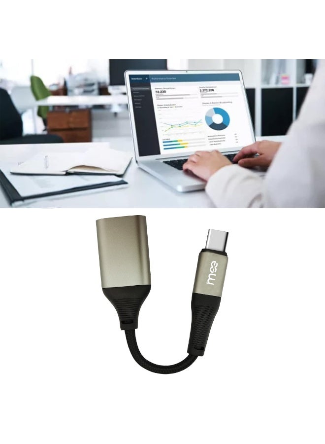 آیمی كابل محول من النوع C إلى USB 2.0 OTG (IM-231)، موصل نقل بيانات عالي السرعة من سبائك الألومنيوم المضفر بطول 0.12 متر، متين ومقاوم للحرارة، متوافق مع أجهزة الكمبيوتر المحمولة والكمبيوتر اللوحي والهواتف الذكية وأجهزة Mac OS وWindows وAndroid وLinux وChrome OS - Image 4