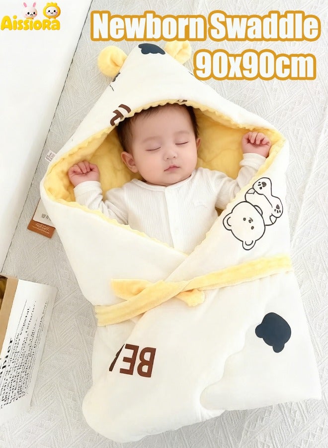 Aissiora 90x90 cm Newborn Swaddle Blanket 650g Baby Swaddle Blanket 3D Massage Particles Fluffy and Soft, Suitable for Newborns 0-1 Years Old - Image 1