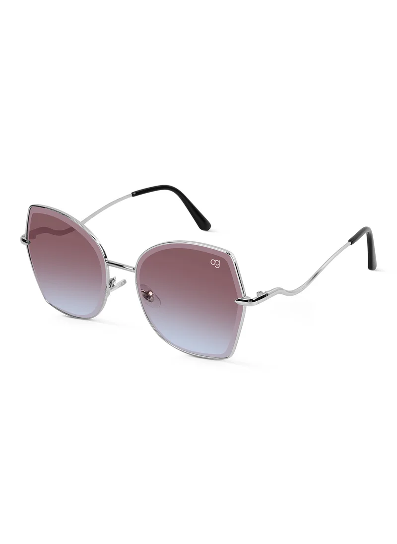 Woggles Latest & Stylish UV Protected Gradient Purple Oversized Sunglasses for Women