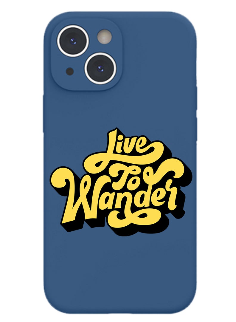 Theodor Protective Slim Fit Case Liquid Silicone Cover with Full Body Protection Anti-Scratch Shockproof Case For iPhone 15 Blue  - Live your purpose copy - Image 1