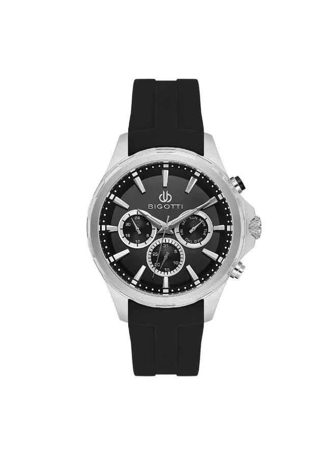 BIGOTTI Bigotti - Raffinato Men Watch | Silicone BandBrass Case | Analog | Round Dial | Mineral Glass | Japanese Quartz | Water Resistant 50 Meters