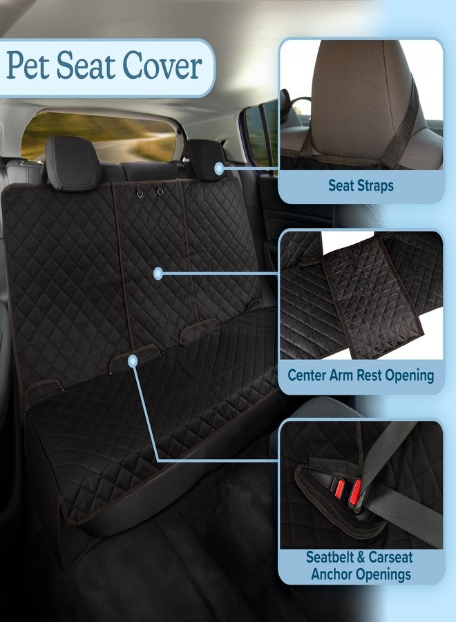 PETMAKER Dog Car Seat Cover for Back Seat - Water-Resistant Car Seat Protector for Cars, Trucks, and SUVs - Seat Cover Protects from Scratches, Mud, Pet Hair and Accidents - Car Accessories (Black) - Image 2