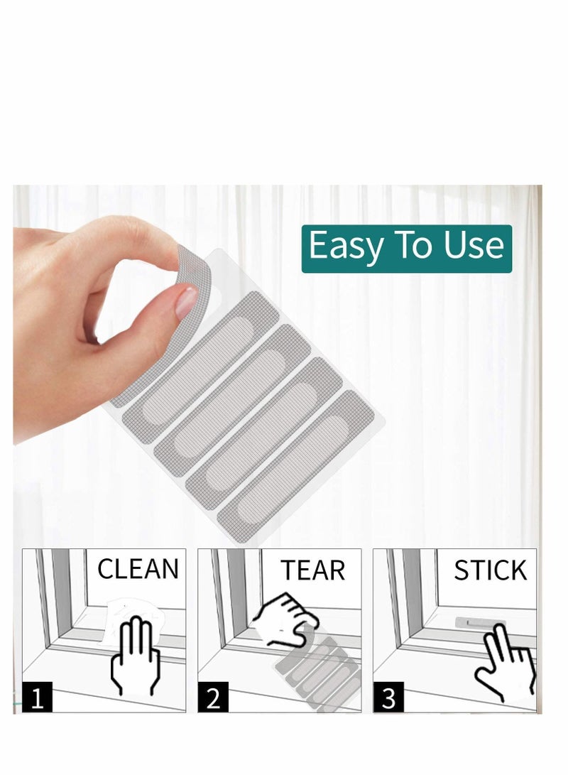 نيبمينينت Window Weep Hole Covers Screen Patch Adhesive Repair Self-Adhesive Replacement for Holes Tearing Anti-Mosquito Sticker WaterHole Drainage Leak Paste Gauze Magic 50Pcs - Image 4