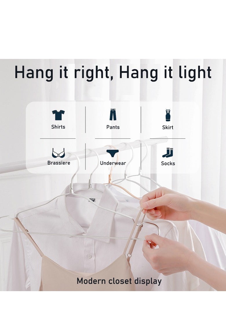 SänHahn - Metal Hangers, Matt Grey Clothes Hangers, , 10 Pack Aluminium Hangers, Non-Slip Hangers, Sturdy Clothes Hangers Heavy Duty Coat Hangers and Suit Hangers, Durable Slim for Closet Space Saving - Image 1