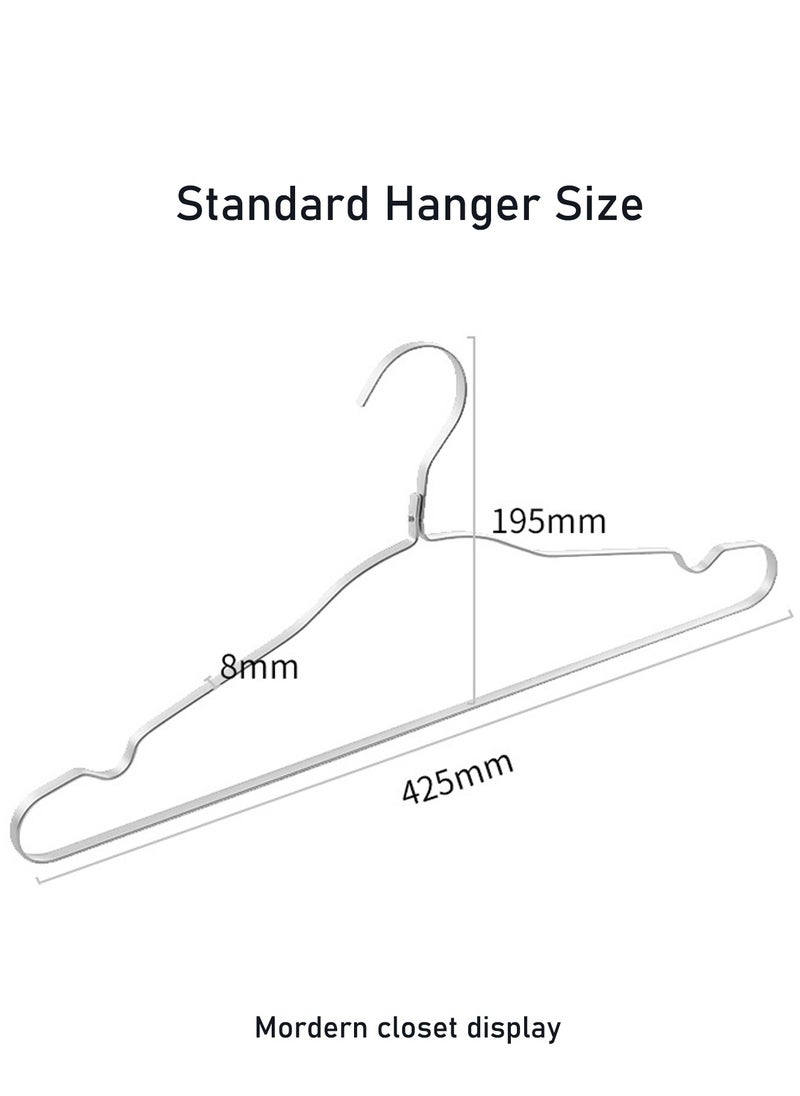 SänHahn - Metal Hangers, Matt Grey Clothes Hangers, , 10 Pack Aluminium Hangers, Non-Slip Hangers, Sturdy Clothes Hangers Heavy Duty Coat Hangers and Suit Hangers, Durable Slim for Closet Space Saving - Image 1