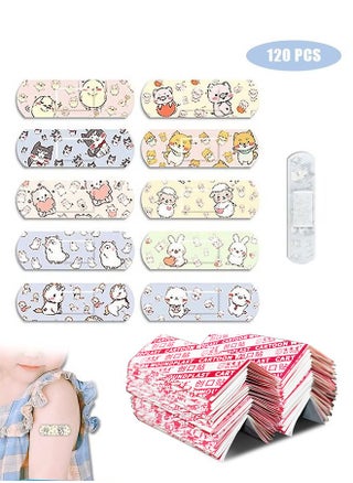 120 Pcs Cartoon Bandages Strips Band Aid, PE Material Hemostatic Waterproof Adhesive Bandages Strips Combination Pack, Cuts Scrapes First Aid Bandages for Family (Colorful) - pzsku/Z18FD5899EF0789A0BA54Z/45/_/1731030863/d50b9881-bcc9-4cb4-ad39-fb701a062648