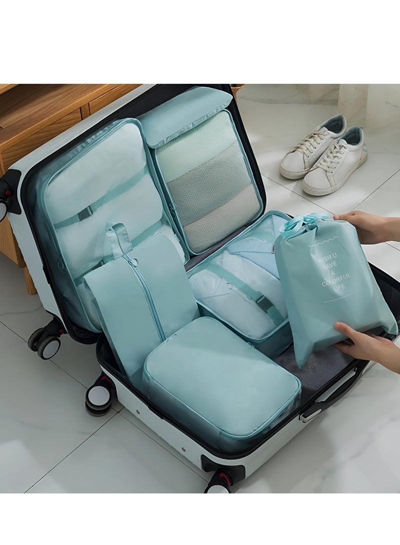 DUNISO Travel Organizer 7PCS for Carry on Luggage Multi-Functional Compression Organizer Bags Clothing Sorting Packages Travel Packing Pouches for Man & Women Travel Essentials-Green - Image 4