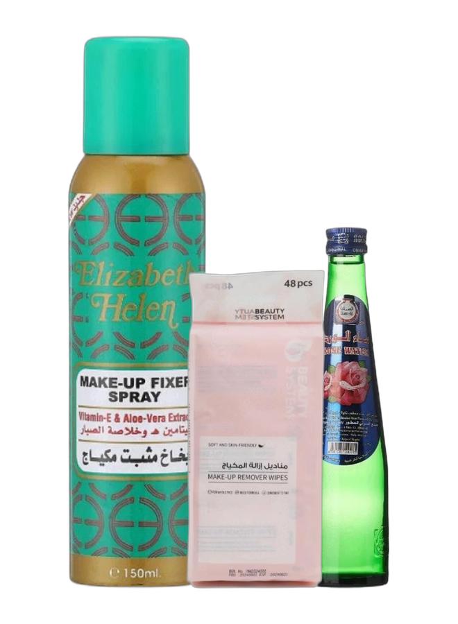 JARDIN D OLEANE ماء الورد للعناية بالوجه والجسم وردي 250 مل + صابون أعشاب 6 قطع أخضر - Image 1