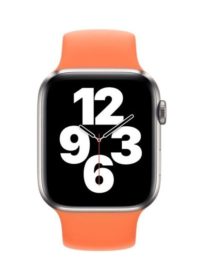 NIBEMINENT - Replacement Watch Band For Apple Series 7 45mm/6 & SE 5 4 44mm/3 2 1 42mm Gold Orange - Image 1