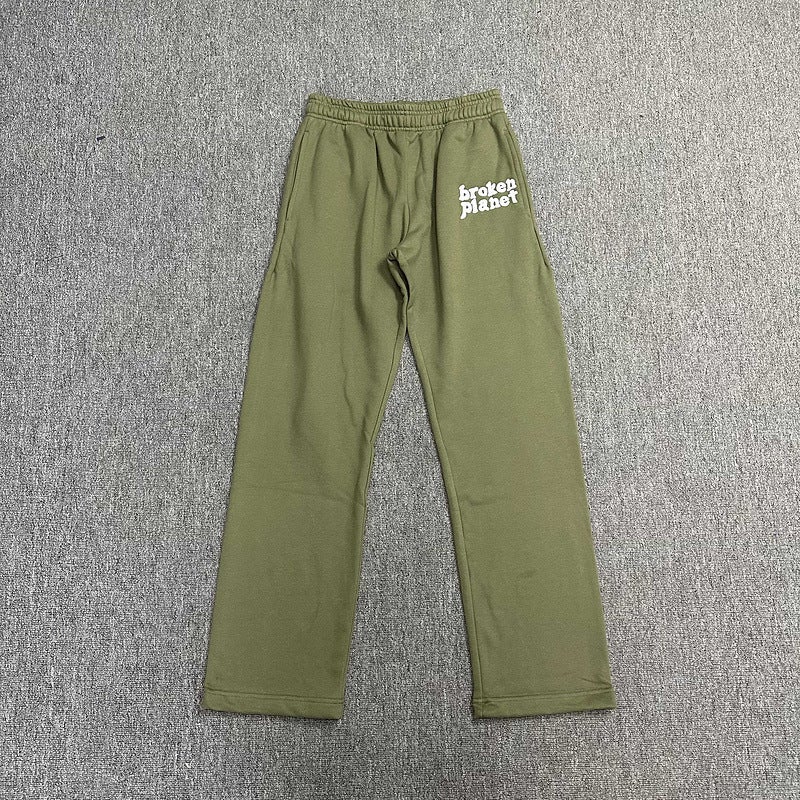 Broken Planet Casual Hoodie  Sweatpants Set CCK02-dark green 