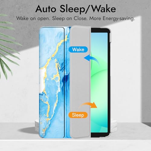 Robustrion Cover for Samsung Galaxy Tab A11 Plus Cover Case 11 inch, Flip Cover Case for Samsung Galaxy Tab A11 Plus Cover/Tab A11+ Tablet Cover with Translucent Back - Ocean Blue - Image 3