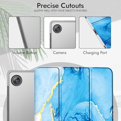 Robustrion Cover for Samsung Galaxy Tab A11 Plus Cover Case 11 inch, Flip Cover Case for Samsung Galaxy Tab A11 Plus Cover/Tab A11+ Tablet Cover with Translucent Back - Ocean Blue - Image 5