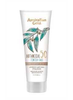 Botanical SPF 50 Tinted Sunscreen for Face, Non-Chemical BB Cream & Mineral Sunscreen, Water-Resistant, Matte Finish, For Sensitive Facial Skin, Medium to Tan Skin Tones, 3 FL Oz