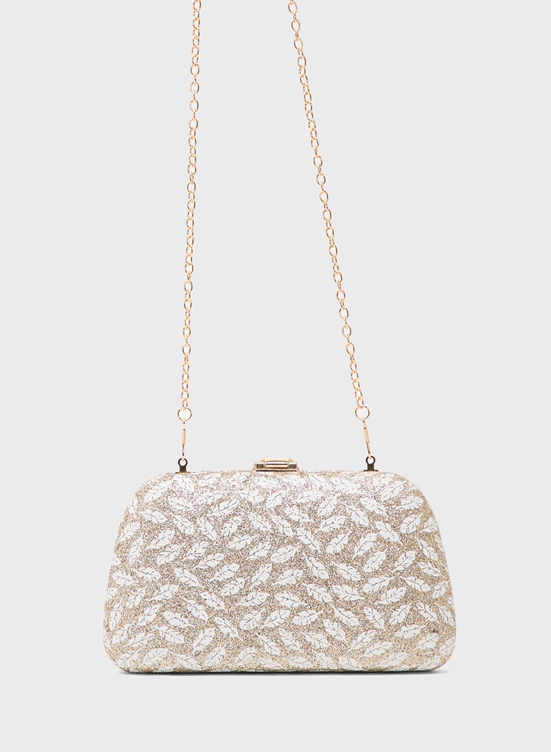 خزانة حقيبة يد مزينة بنقوش ذهبية - Image 2