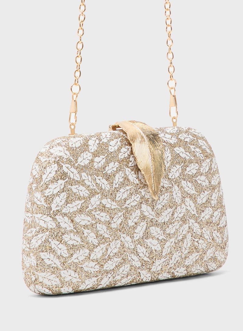 خزانة حقيبة يد مزينة بنقوش ذهبية - Image 4