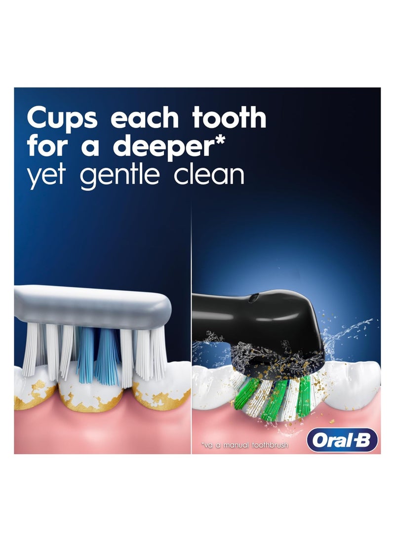 Oral-B - Vitality 300 Rechargeable Toothbrush with CrossAction Brush Head, 3 Cleaning Modes & 2 Minutes Built-in Timer D103.413.3 BLACK - Image 1