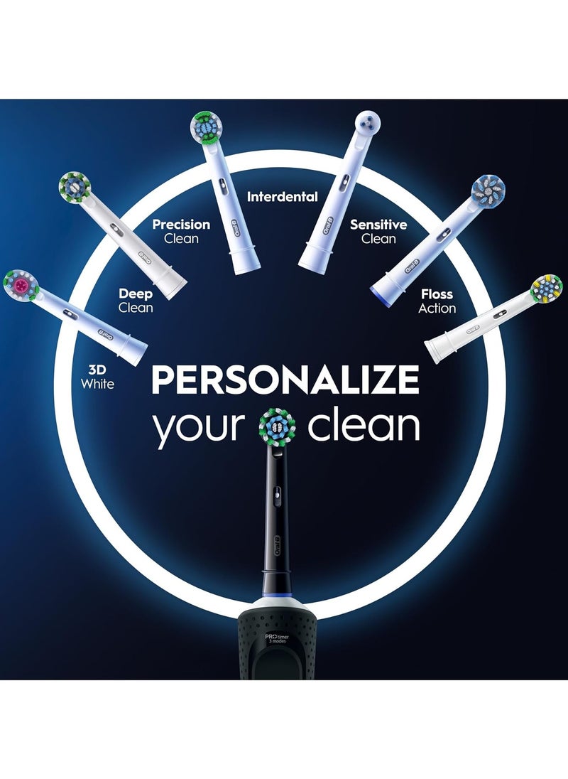Oral-B - Vitality 300 Rechargeable Toothbrush with CrossAction Brush Head, 3 Cleaning Modes & 2 Minutes Built-in Timer D103.413.3 BLACK - Image 1