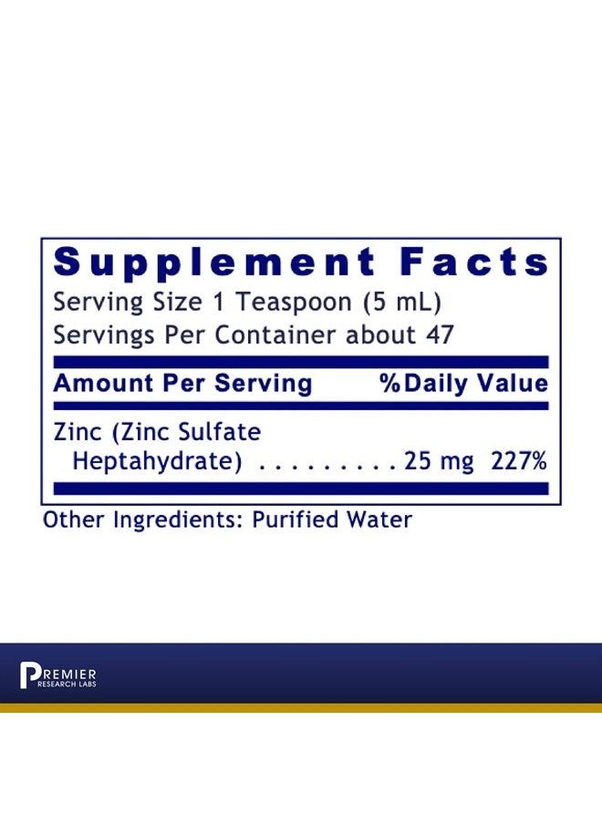 Premier Research Labs - Liquid Zinc Ultra - Highly Absorbable Liquid Zinc - Supports Healthy Immune System - Non-GMO, Vegan - 8 Fl Oz (47 Servings) - Image 1