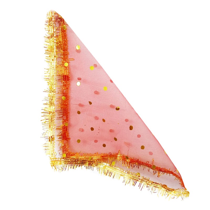 Pooja Ghar Net Cloth Puja Chunri Hindu Puja Festival Jai MATA Di Devi Maa Ki Net ChunriDupattaChunari 42 42 cm Pack of 2 - Image 4