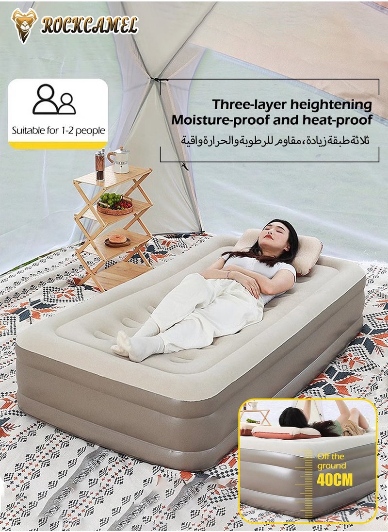 Self-Inflating Mattress, Portable Inflatable Bed With Built-In Air Pump, Can Be Inflated And Deflated Quickly, Ideal For Home, Guests, Camping, Travel, and Outdoor Use 190*99*40cm