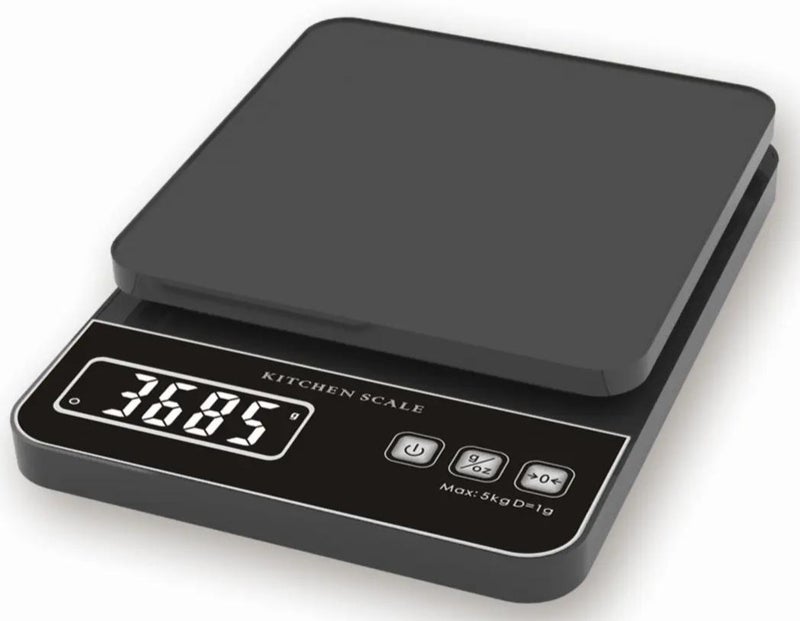 Digital Kitchen Scales  Electronic Kitchen Scales for baking & food , , model BLW-B301 Multifunctional High Precision For Home Use Large LCD Screen , Stainless Steel Panel, Slim Body Small Household Gram Scale - black - Image 1