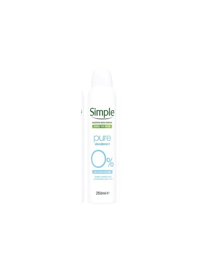 simple Anti-Perspirant Deodorant Spray Pure Cedarwood & Patchouli 250 m
