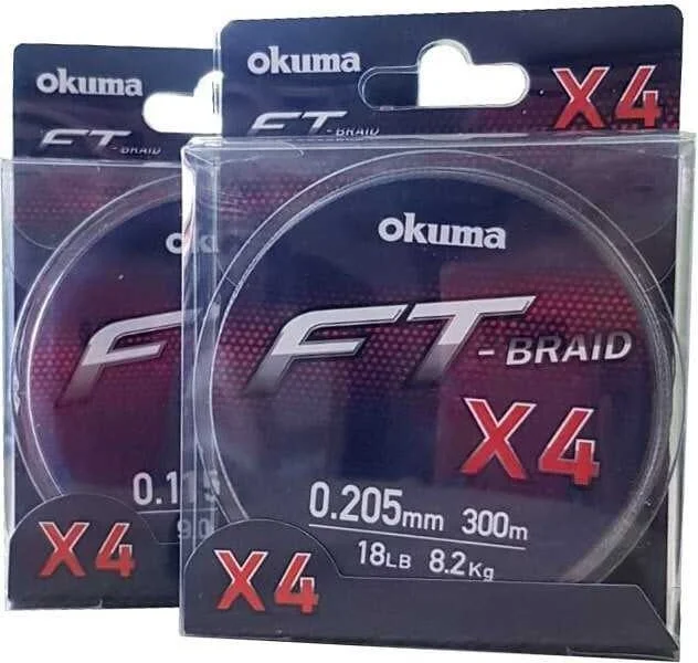 Okuma Ft-*4 Braided Line 300 mt Gray Braided Rope 0.235MM