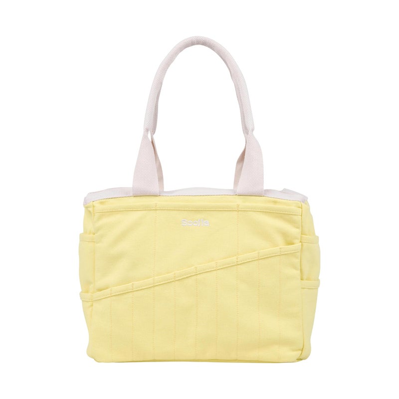 Soolla Studio Bag: Art Supply Storage Organizer & Pottery Tool Bag, Washable Craft Tote, Knitting Yarn Bag, Crochet Project Bag, 30 Pockets, Canvas Carrier, Artist Bag for Adults (Banana Peel) - Image 3