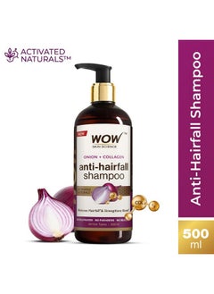 WOW Skin Science Onion & Collagen Antihairfall Shampoo|Reduces Hairfall|Strengthens Roots|Nourishes Scalp|Prevents Breakage|Enhances Hair Thickness And Shine|New & Improved Formulation|500Ml  - Image 3