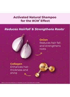 WOW Skin Science Onion & Collagen Antihairfall Shampoo|Reduces Hairfall|Strengthens Roots|Nourishes Scalp|Prevents Breakage|Enhances Hair Thickness And Shine|New & Improved Formulation|500Ml  - Image 5