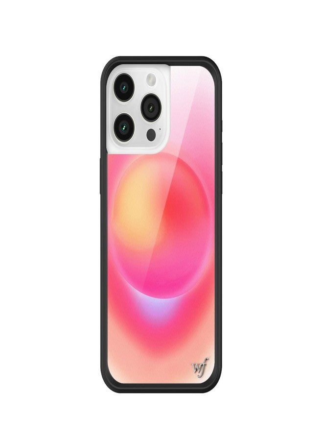 Wildflower Cases - Hot Pink Aura Case, Compatible with Apple iPhone 15 Pro Max | Trendy, Neon, Pink, Sunset, Summer, Beach - Protective Bumper, 4ft Drop Test Certified, Women Owned Small Business - Image 1