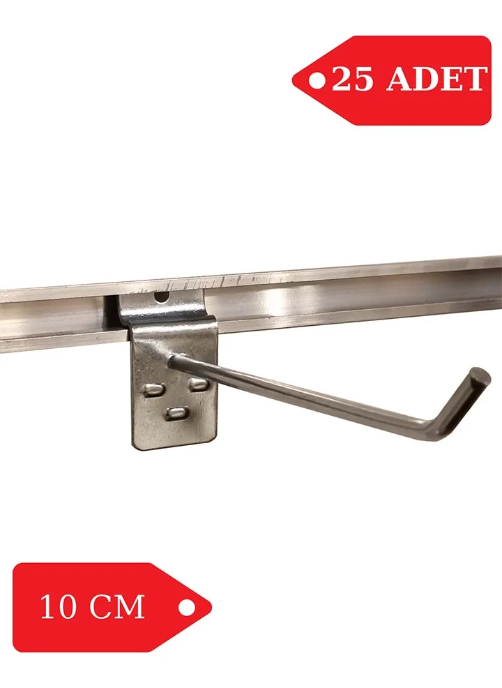 İstanbul Manken Istanbul Mannequin 25 Pieces 10 cm Channel Panel Hook Shelf Hanger