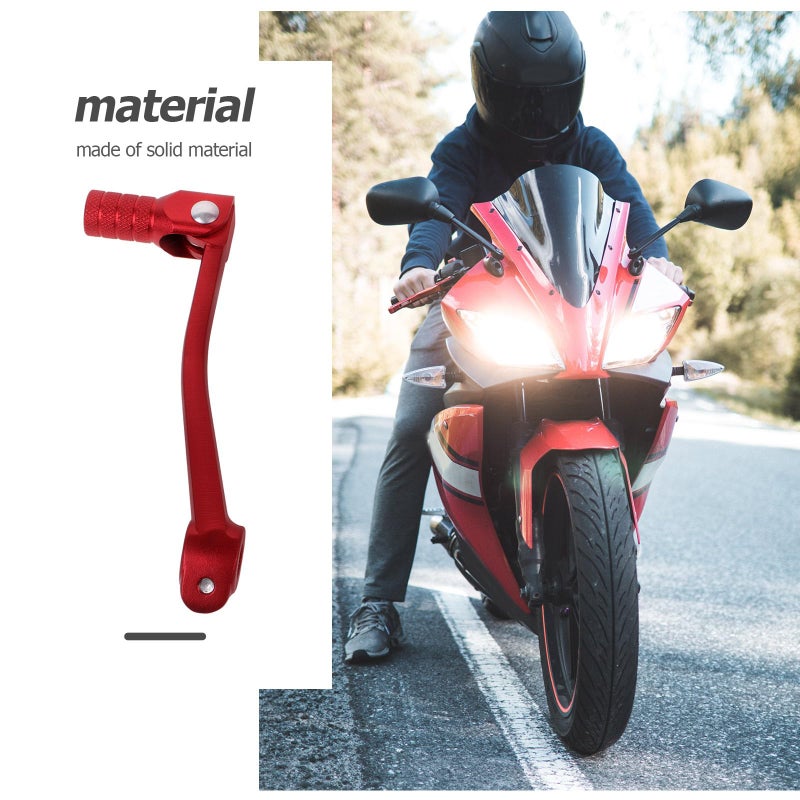 Foldable CNC Motorcycle Gear Shift Lever Adjustable For Off Road Dirt Bike Red - Image 5