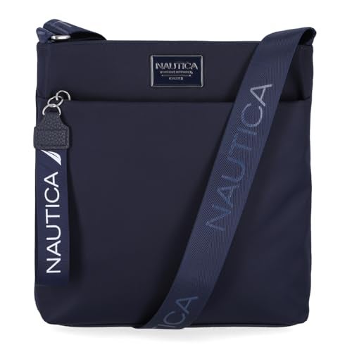 Nautica Diver Nylon Small Women's Crossbody Bag Purse with Adjustable Shoulder Strap, Indigo 2 - Image 2