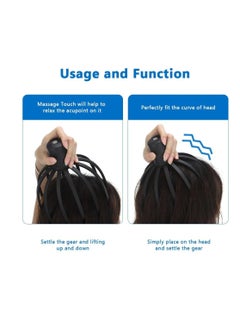 AMBERJACK Electrical Scalp Massager Multi Claw Vibrating Stress Relief Stimulating Hair Scratcher Black  - Image 4