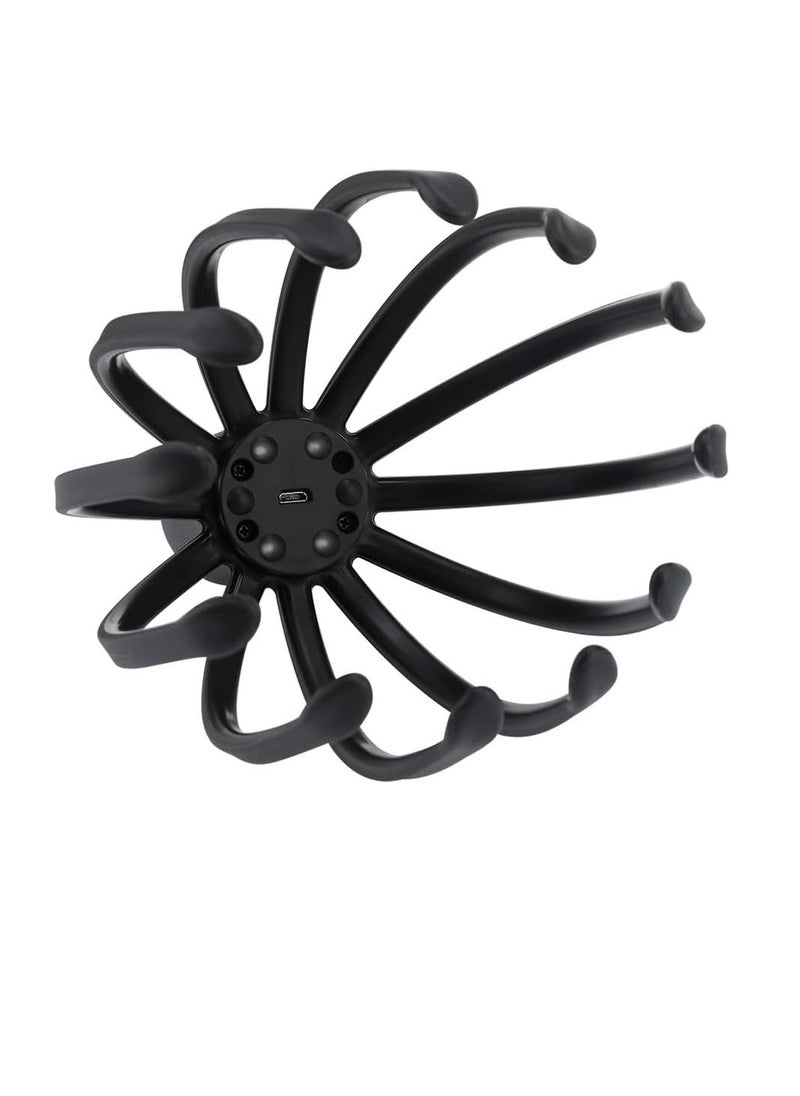 AMBERJACK Electrical Scalp Massager Multi Claw Vibrating Stress Relief Stimulating Hair Scratcher Black  - Image 2
