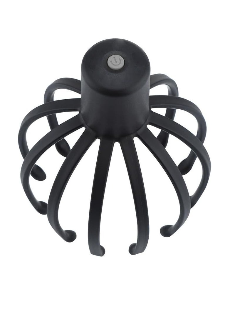 AMBERJACK Electrical Scalp Massager Multi Claw Vibrating Stress Relief Stimulating Hair Scratcher Black  - Image 1