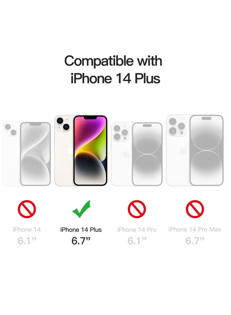 BORTONY iPhone 14 Plus Cover with 2-Pack Screen Protector and 2-Pack Camera Lens Protector Liquid Silicone Shockproof Drop Protection Case 6.7 inch - Image 2