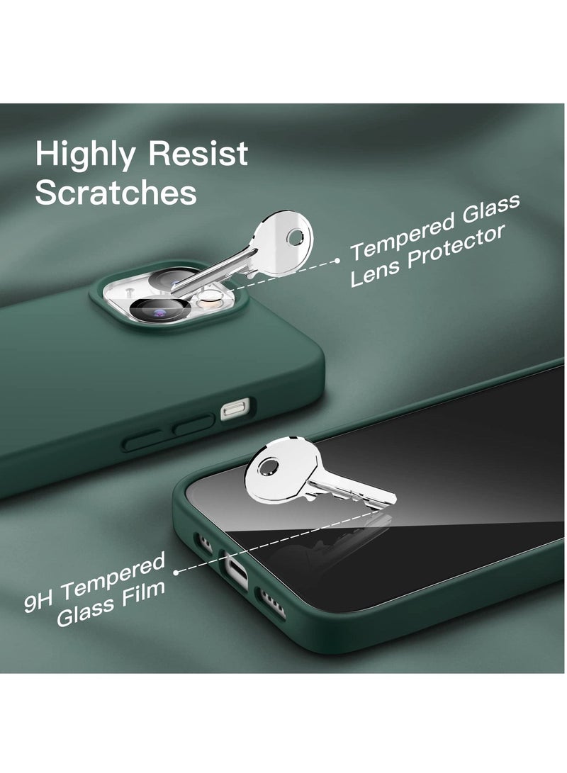 BORTONY iPhone 14 Plus Cover with 2-Pack Screen Protector and 2-Pack Camera Lens Protector Liquid Silicone Shockproof Drop Protection Case 6.7 inch - Image 4