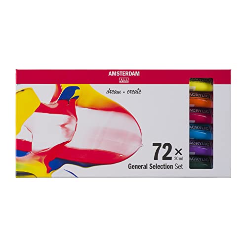 Amsterdam Standard Series Acrylic Paint Set for Beginners Trial Set 73 x 20 ml Tubes Base Colour Selection