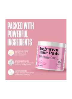 DIVINE DERRIERE Prevent Ingrown Hairs and Razor Bumps Ingrown Hair Treatment for Bikini Area and Razor Bumps Ingrown Hair Pads with BHA & AHA Topicals for Razor Burns Razor Bump Stopper After Waxing Skin Care  - Image 3
