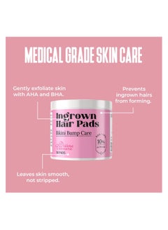 DIVINE DERRIERE Prevent Ingrown Hairs and Razor Bumps Ingrown Hair Treatment for Bikini Area and Razor Bumps Ingrown Hair Pads with BHA & AHA Topicals for Razor Burns Razor Bump Stopper After Waxing Skin Care  - Image 5
