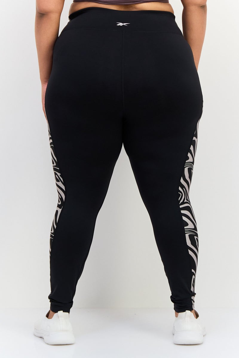Reebok Women Plus Size Training Tights, Black - Image 3