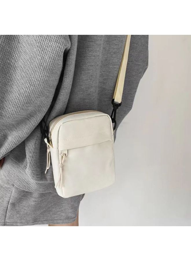 Boys Mori Small Satchel Ins Shoulder Bag Men's Sports Leisure Small Backpack Women's Simple Crossbody Bag Wholesale-Color:White - Image 1