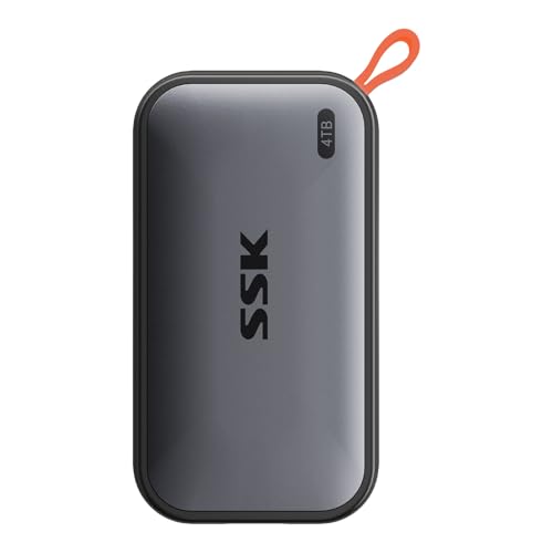 SSK Portable SSD 4TB External Solid State Drives, up to 1050MB/s USB C SSD External Hard Drive USB 3.2 Gen2 for iPhone 15/16/17Pro, Windows, Mac, Android Phones and Tablets - Image 1